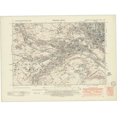 1948 Map of Yorkshire CCXXX.SE, 1949 Print