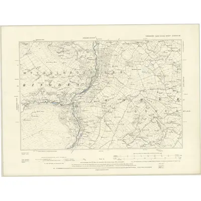 1892 Map of Yorkshire CCXXX.SW, 1894 Print