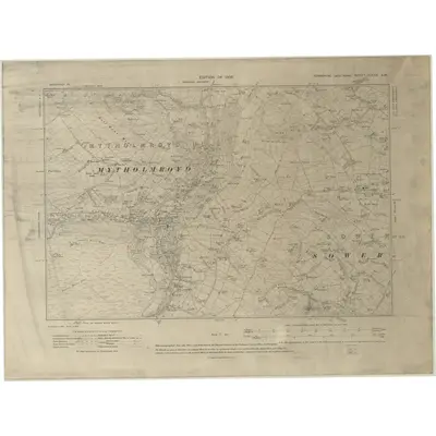 1905 Map of Yorkshire CCXXX.SW, 1908 Print