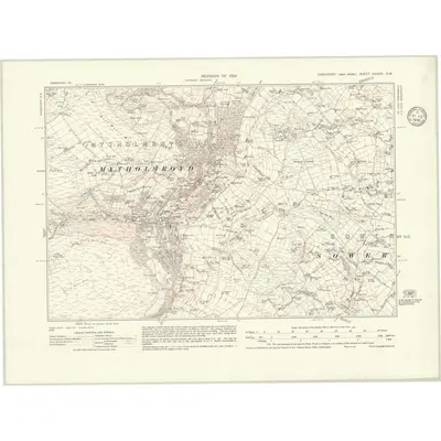 1934 Map of Yorkshire CCXXX.SW, 1936 Print