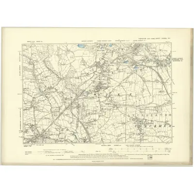 1891 Map of Yorkshire CCXXXI.NE, 1894 Print