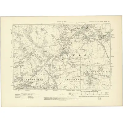 1905 Map of Yorkshire CCXXXI.NE, 1908 Print