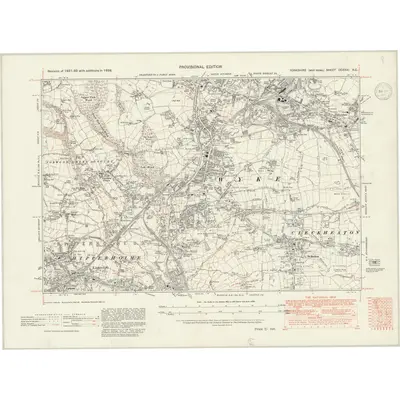 1938 Map of Yorkshire CCXXXI.NE, 1947 Print