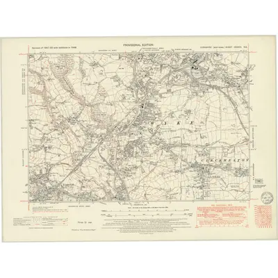 1948 Map of Yorkshire CCXXXI.NE, 1949 Print