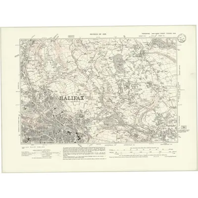 1930 Map of Yorkshire CCXXXI.NW