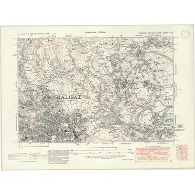 1938 Map of Yorkshire CCXXXI.NW, 1946 Print