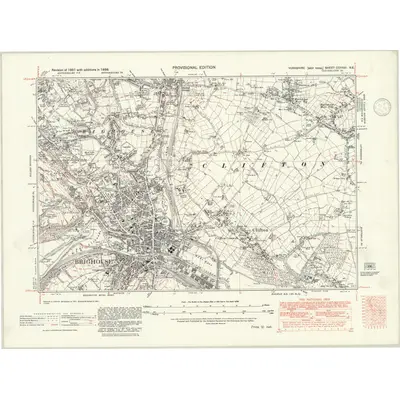 1938 Map of Yorkshire CCXXXI.SE, 1946 Print