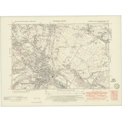 1948 Map of Yorkshire CCXXXI.SE, 1949 Print