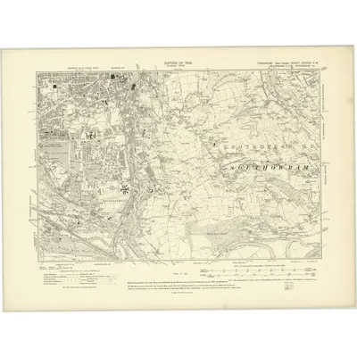 1905 Map of Yorkshire CCXXXI.SW, 1908 Print