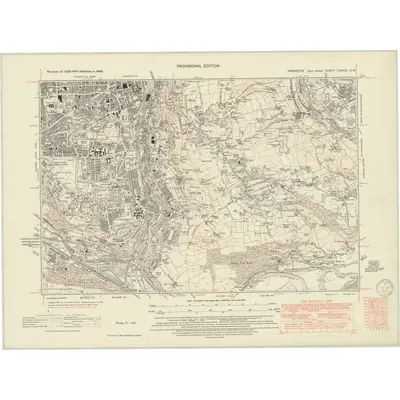 1948 Map of Yorkshire CCXXXI.SW, 1950 Print