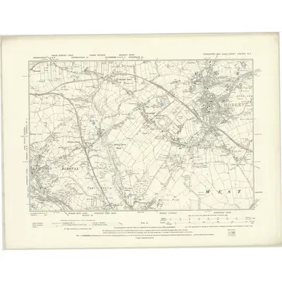 1888 Map of Yorkshire CCXXXII.NE, 1894 Print