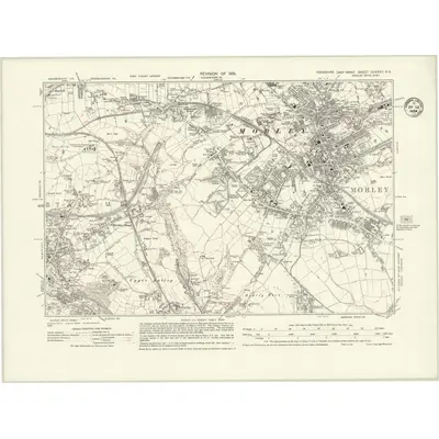 1931 Map of Yorkshire CCXXXII.NE, 1934 Print
