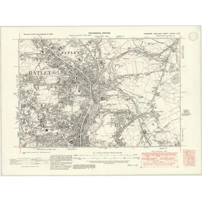 1938 Map of Yorkshire CCXXXII.SE, 1946 Print