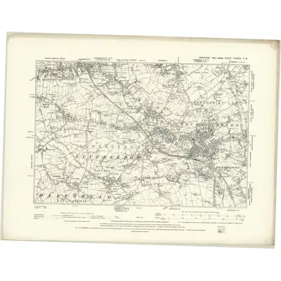 1889 Map of Yorkshire CCXXXII.SW, 1894 Print