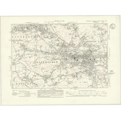 1931 Map of Yorkshire CCXXXII.SW, 1934 Print