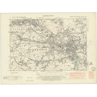 1948 Map of Yorkshire CCXXXII.SW, 1949 Print