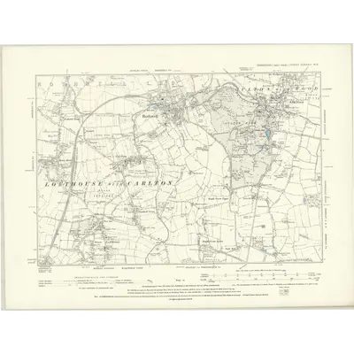 1892 Map of Yorkshire CCXXXIII.NE, 1894 Print