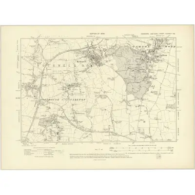 1905 Map of Yorkshire CCXXXIII.NE, 1908 Print