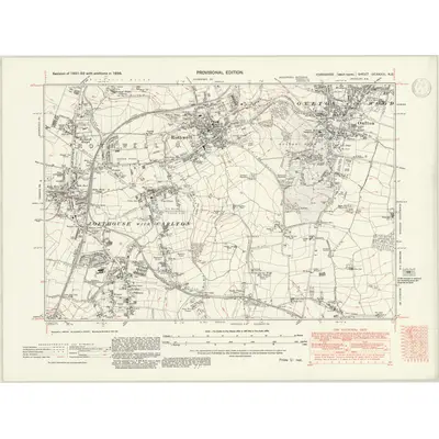 1938 Map of Yorkshire CCXXXIII.NE, 1947 Print