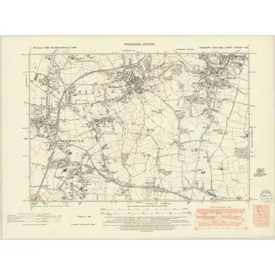 1948 Map of Yorkshire CCXXXIII.NE, 1949 Print
