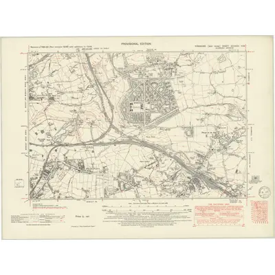 1948 Map of Yorkshire CCXXXIII.NW, 1950 Print