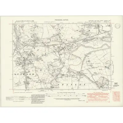 1938 Map of Yorkshire CCXXXIII.SE, 1947 Print