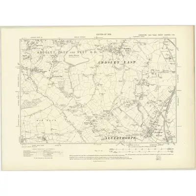 1906 Map of Yorkshire CCXXXIII.SW, 1908 Print