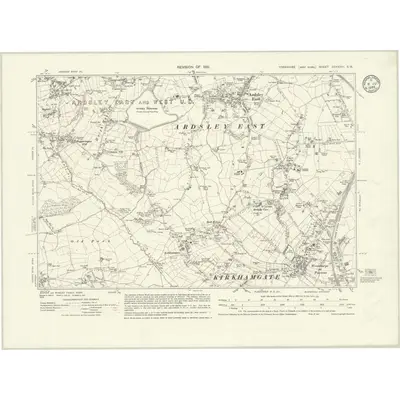 1931 Map of Yorkshire CCXXXIII.SW