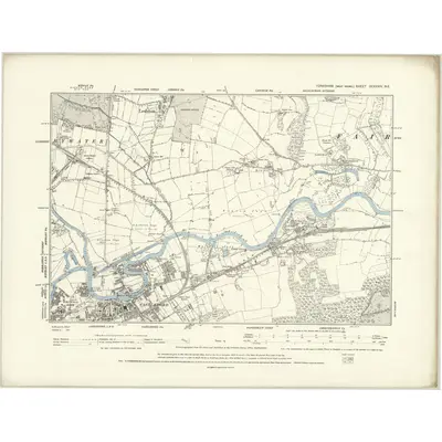 1888 Map of Yorkshire CCXXXIV.NE, 1893 Print