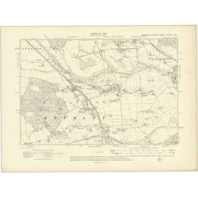 1905 Map of Yorkshire CCXXXIV.NW, 1908 Print