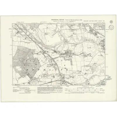 1938 Map of Yorkshire CCXXXIV.NW, 1943 Print