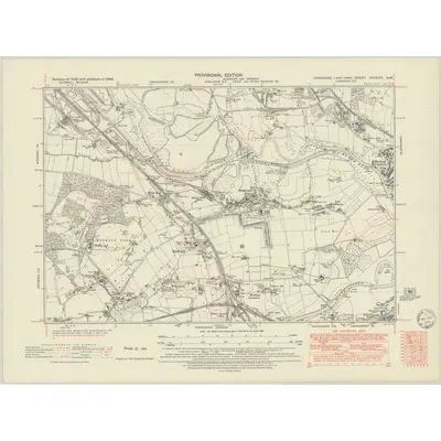 1948 Map of Yorkshire CCXXXIV.NW, 1949 Print