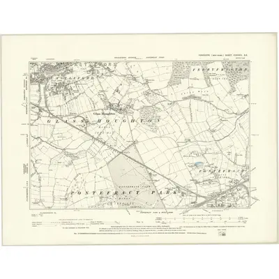 1888 Map of Yorkshire CCXXXIV.SE, 1894 Print
