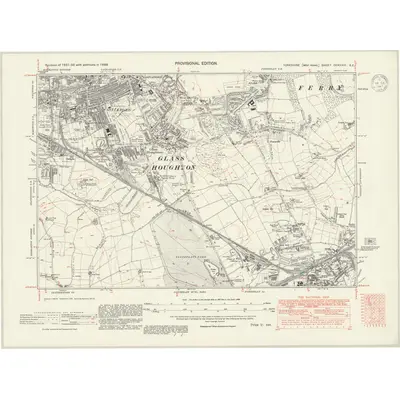1938 Map of Yorkshire CCXXXIV.SE, 1947 Print