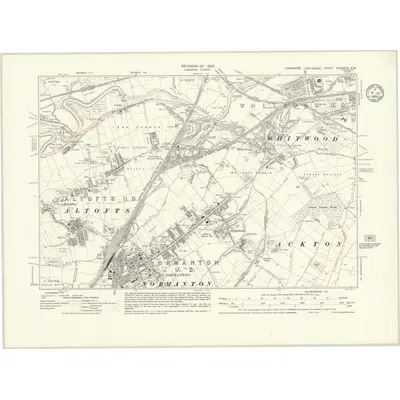 1932 Map of Yorkshire CCXXXIV.SW
