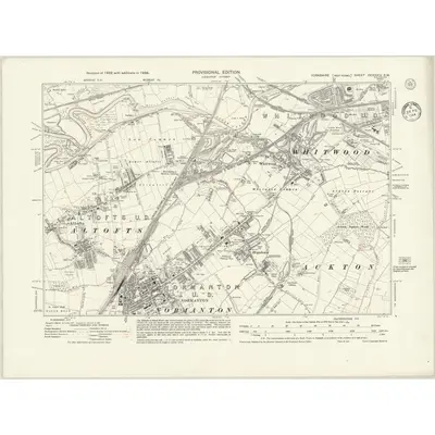 1938 Map of Yorkshire CCXXXIV.SW, 1944 Print