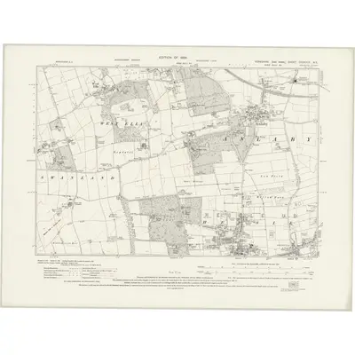 1926 Map of Yorkshire CCXXXIX.NE, 1928 Print