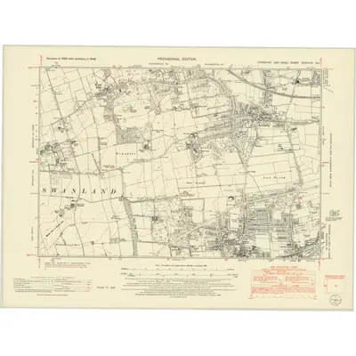 1948 Map of Yorkshire CCXXXIX.NE, 1952 Print