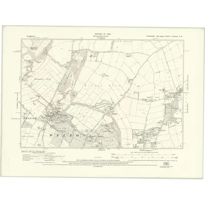 1926 Map of Yorkshire CCXXXIX.NW, 1929 Print