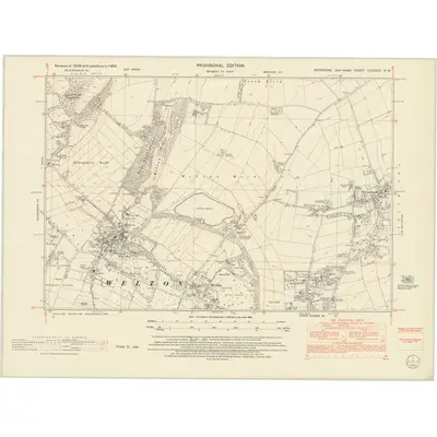 1950 Map of Yorkshire CCXXXIX.NW, 1952 Print