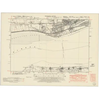 1948 Map of Yorkshire CCXXXIX.SE, 1952 Print
