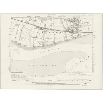 1926 Map of Yorkshire CCXXXIX.SW & CCLIVA.NW, 1928 Print