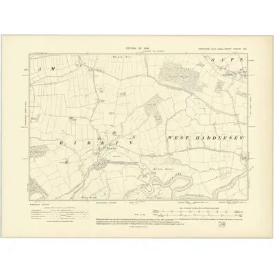 1905 Map of Yorkshire CCXXXV.NE, 1908 Print