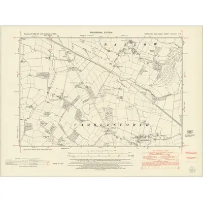 1950 Map of Yorkshire CCXXXVI.NE, 1953 Print
