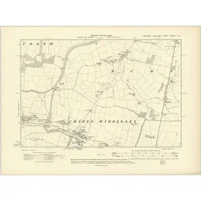 1904 Map of Yorkshire CCXXXVI.NW, 1908 Print