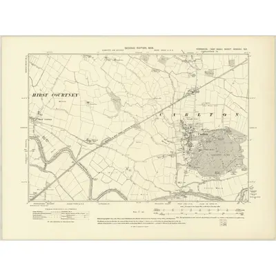 1905 Map of Yorkshire CCXXXVI.SE, 1908 Print