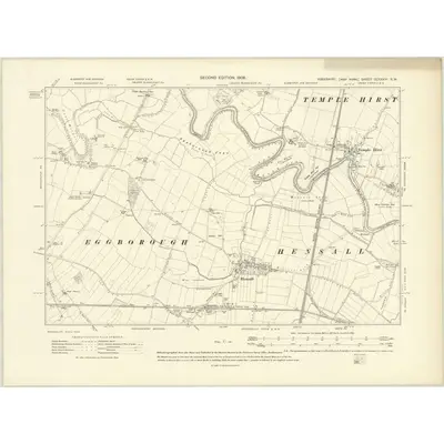 1904 Map of Yorkshire CCXXXVI.SW, 1908 Print