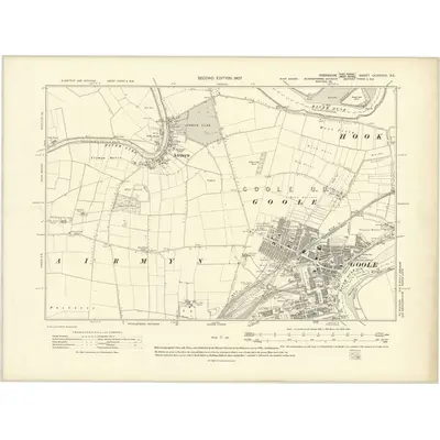 1905 Map of Yorkshire CCXXXVII.SE, 1907 Print