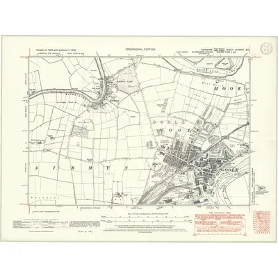 1938 Map of Yorkshire CCXXXVII.SE, 1947 Print