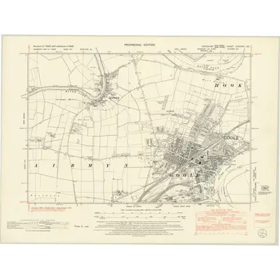 1950 Map of Yorkshire CCXXXVII.SE, 1953 Print